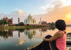 Taj Mahal Back View Yamuna Boat Ride Tour
